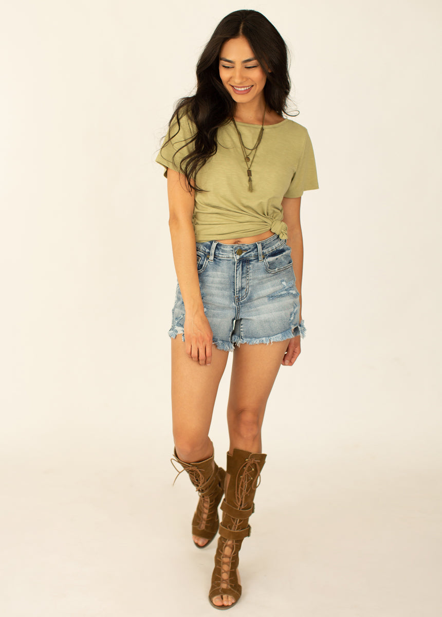 Markelle Shorts in Light Indigo