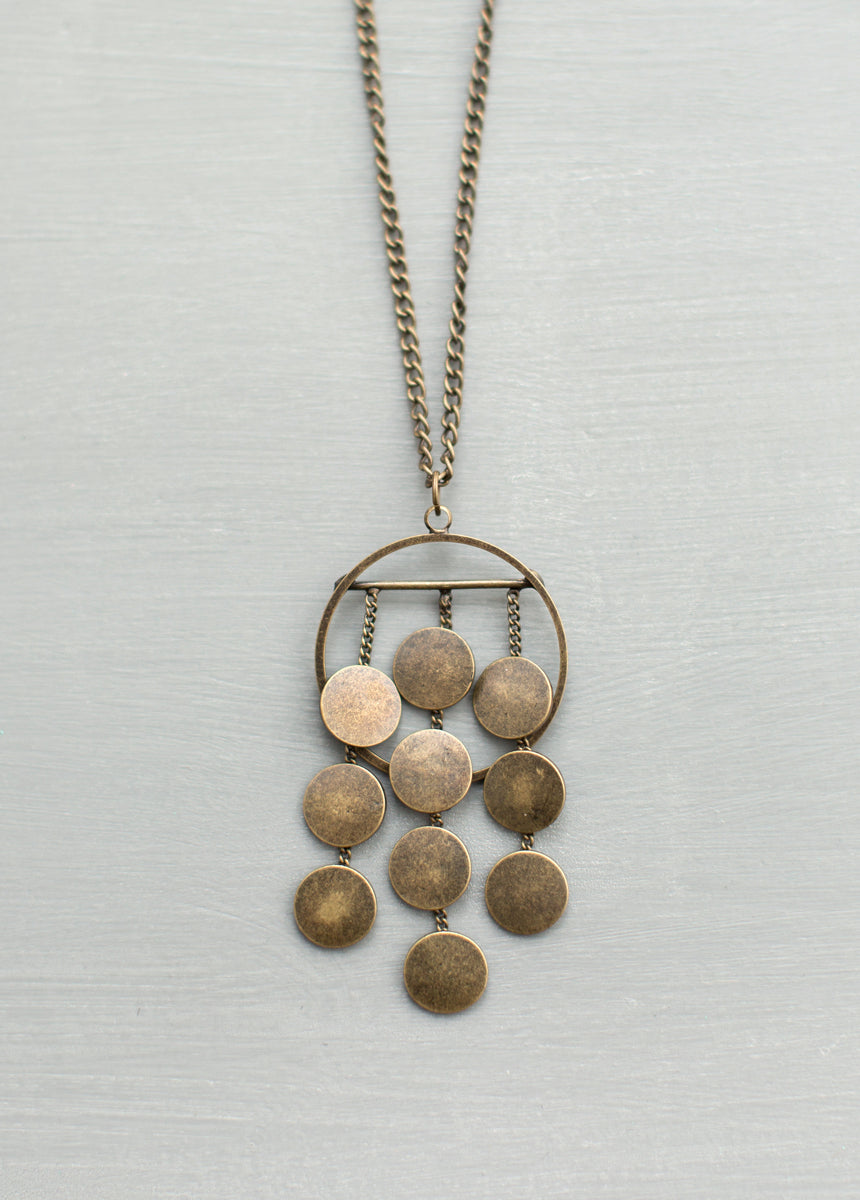 Petra Necklace in Antique Brass