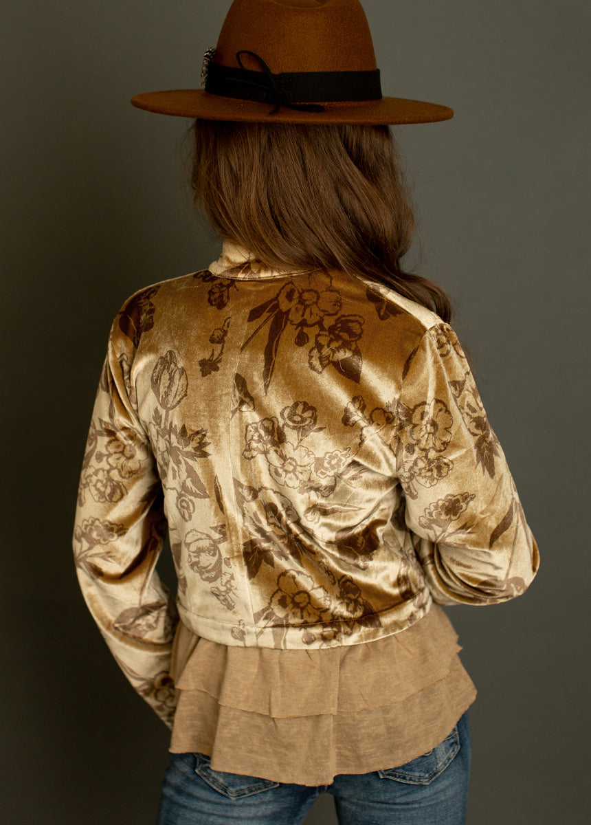 Mollie Jacket in Ochre Floral