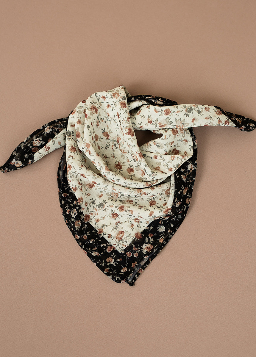 Chelsea Scarf in Neutral Mini Floral