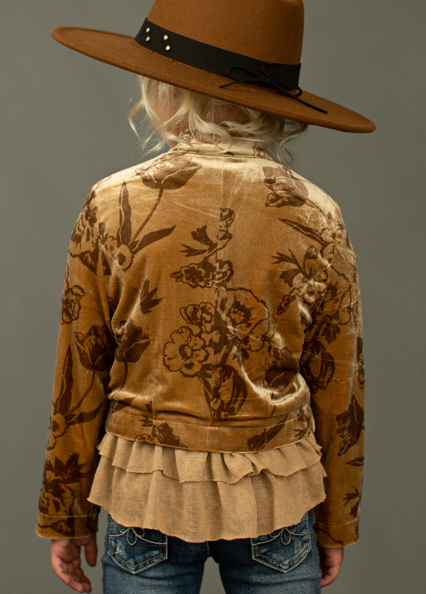 Mollie Jacket in Ochre Floral