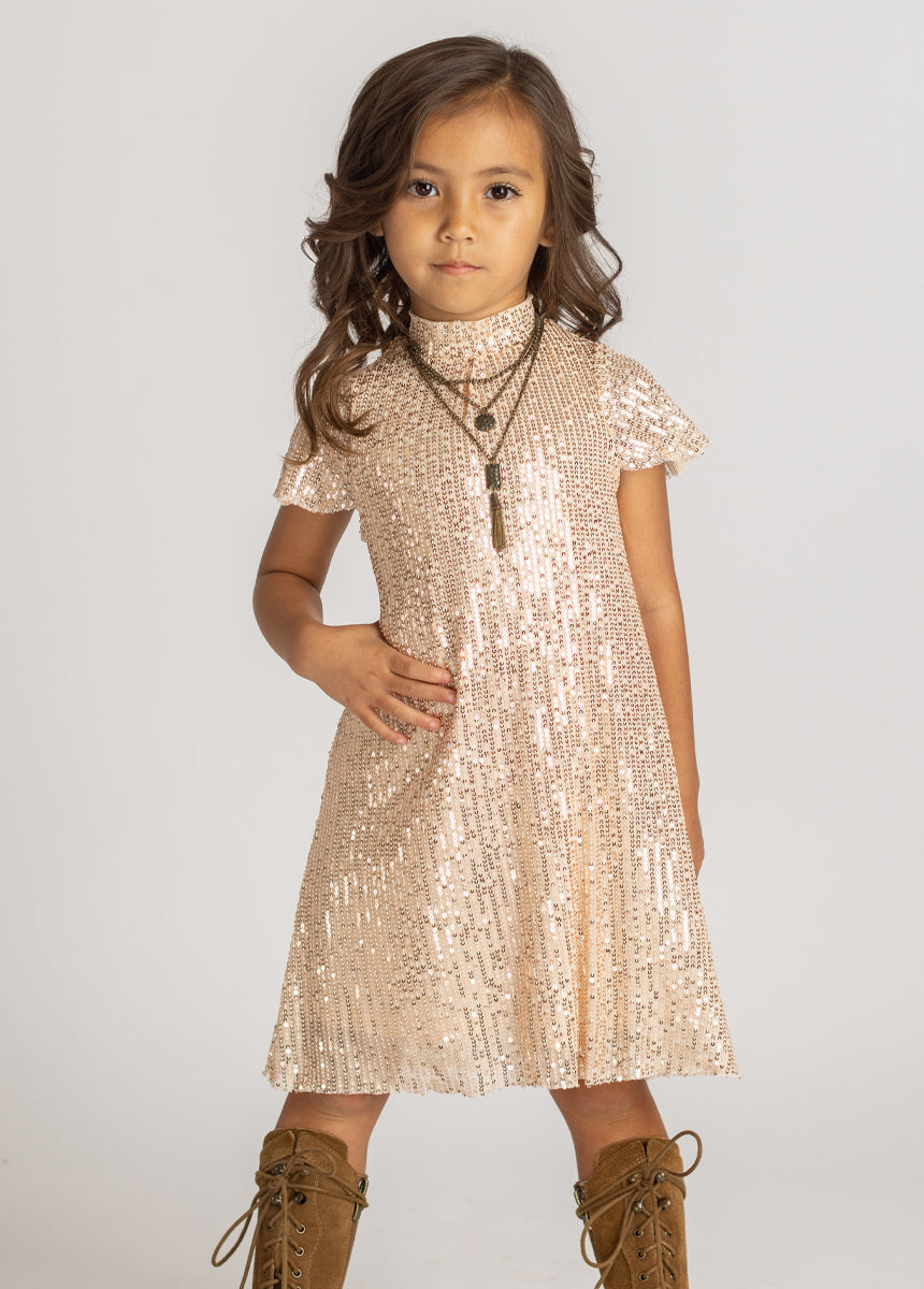 Chele Dress in Champagne