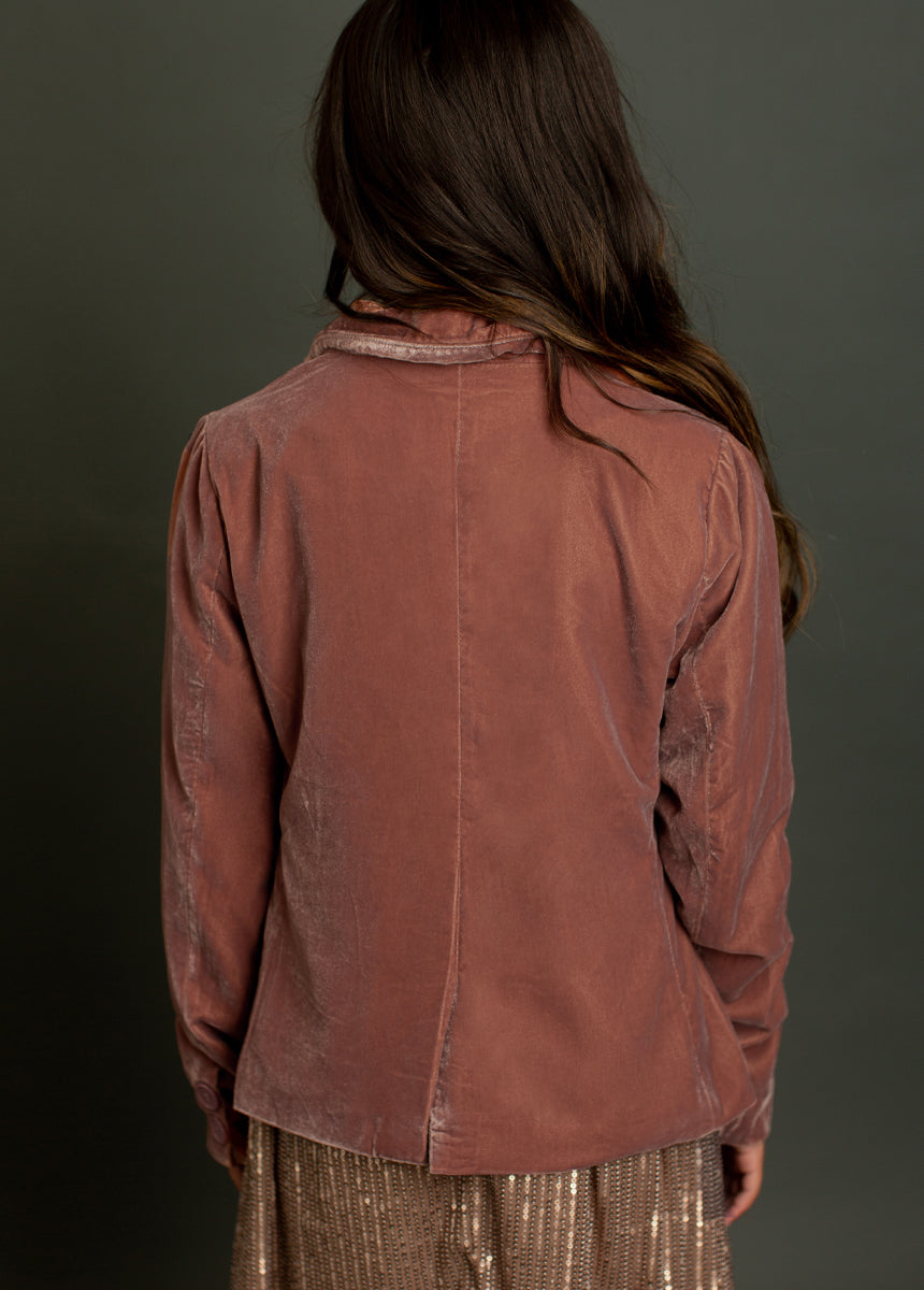 Lollie Blazer in Ashe Rose