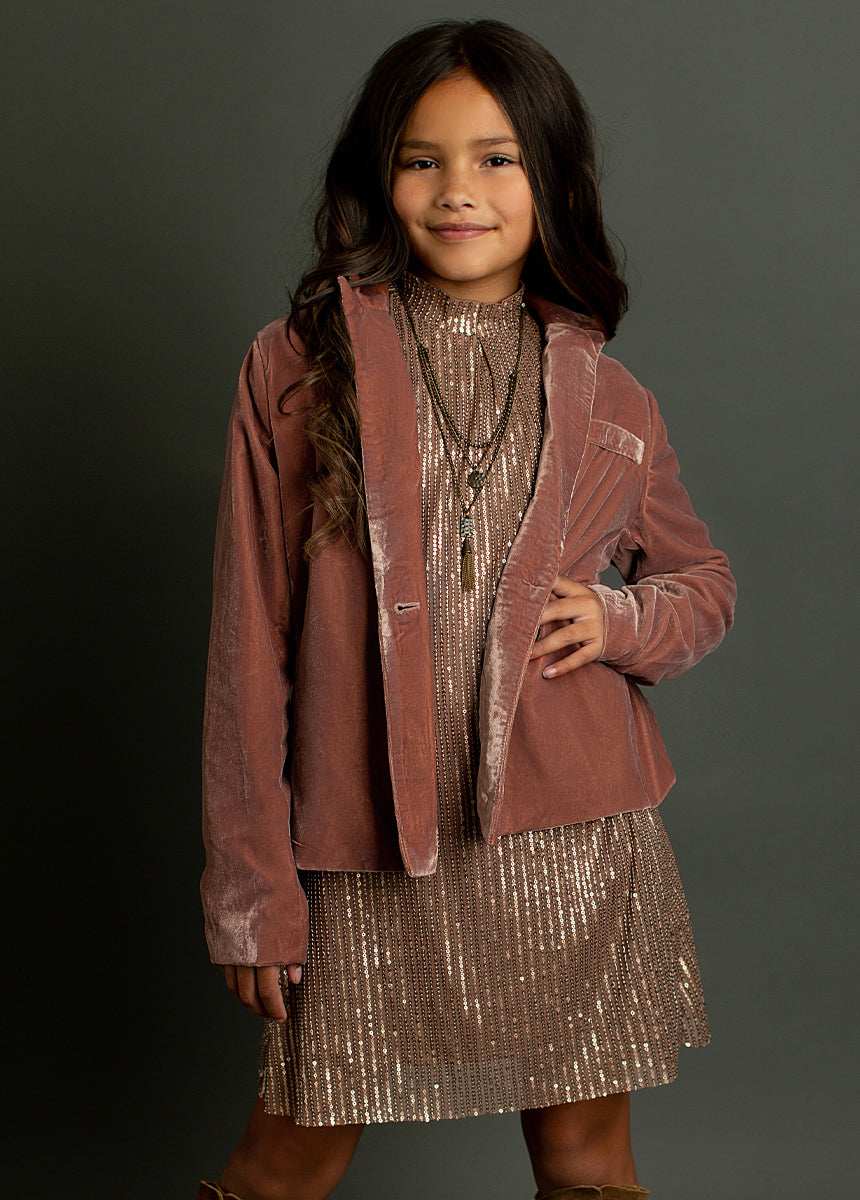 Lollie Blazer in Ashe Rose