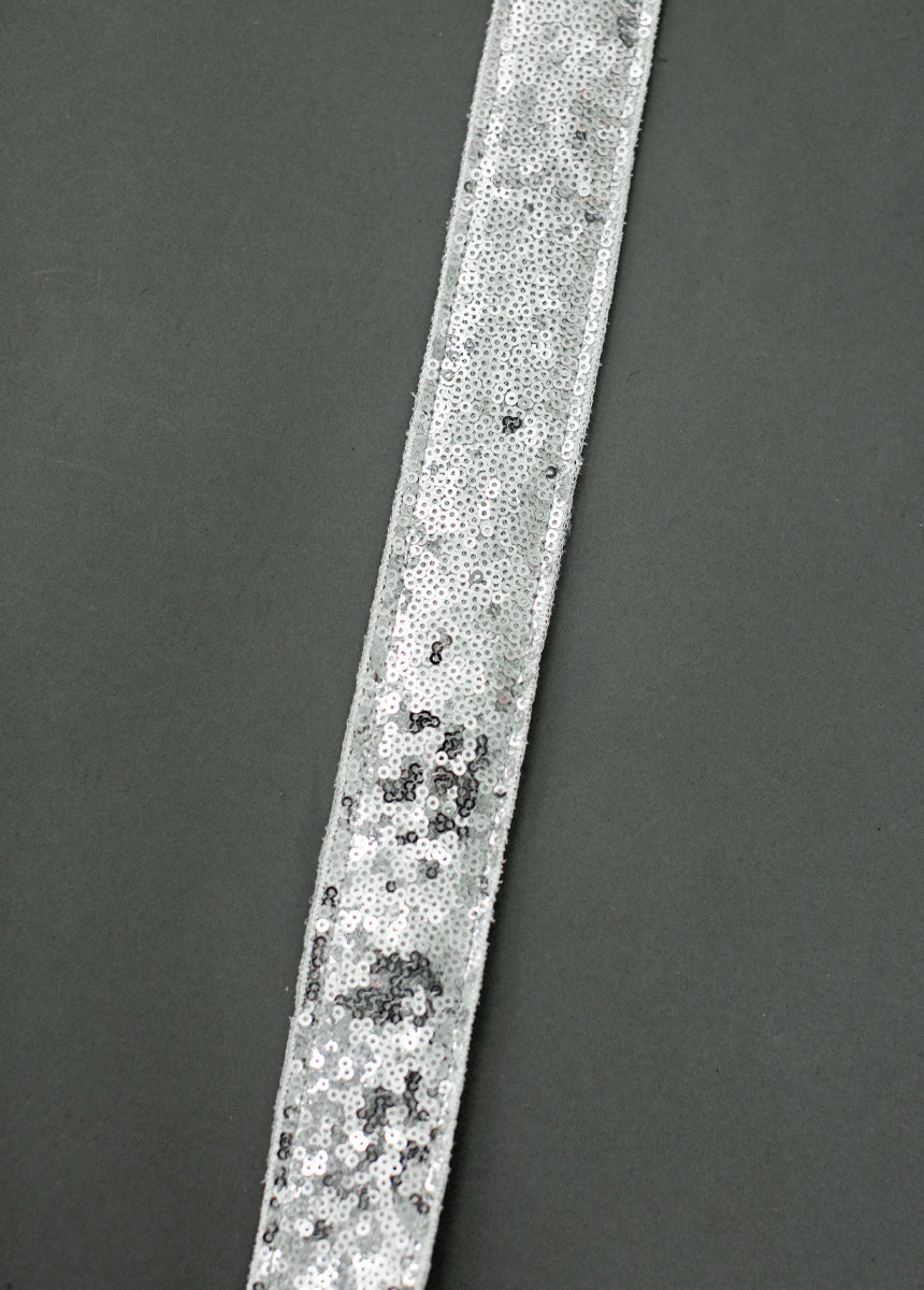 Molly Sequin Belt in Silver