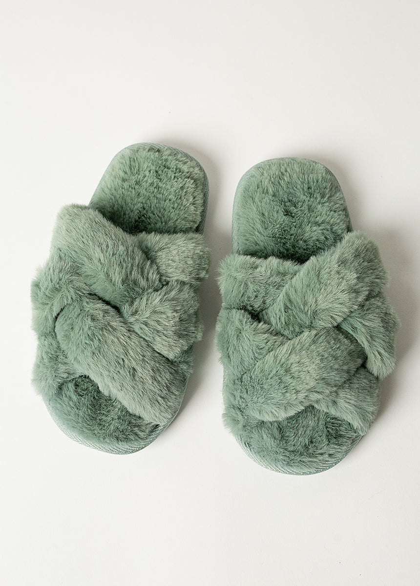 Taisha Slippers in Teal