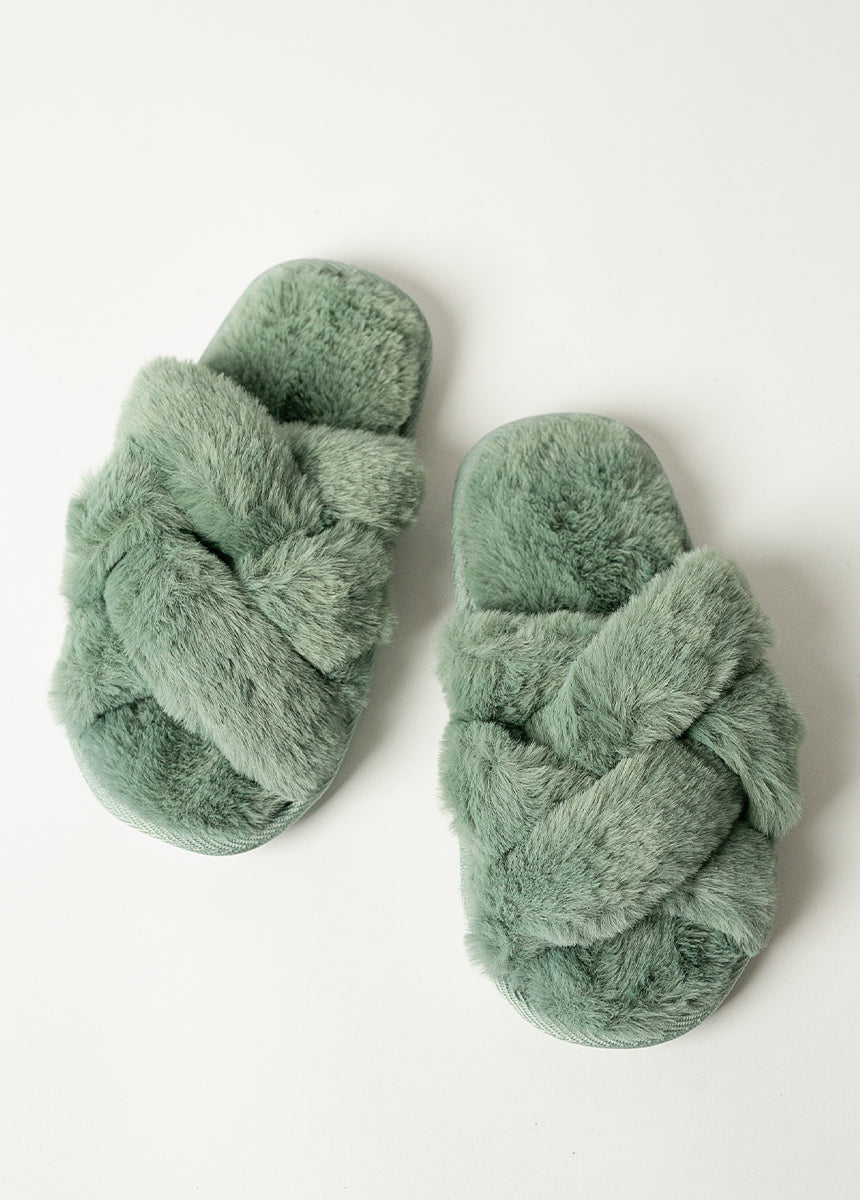 Taisha Slippers in Teal
