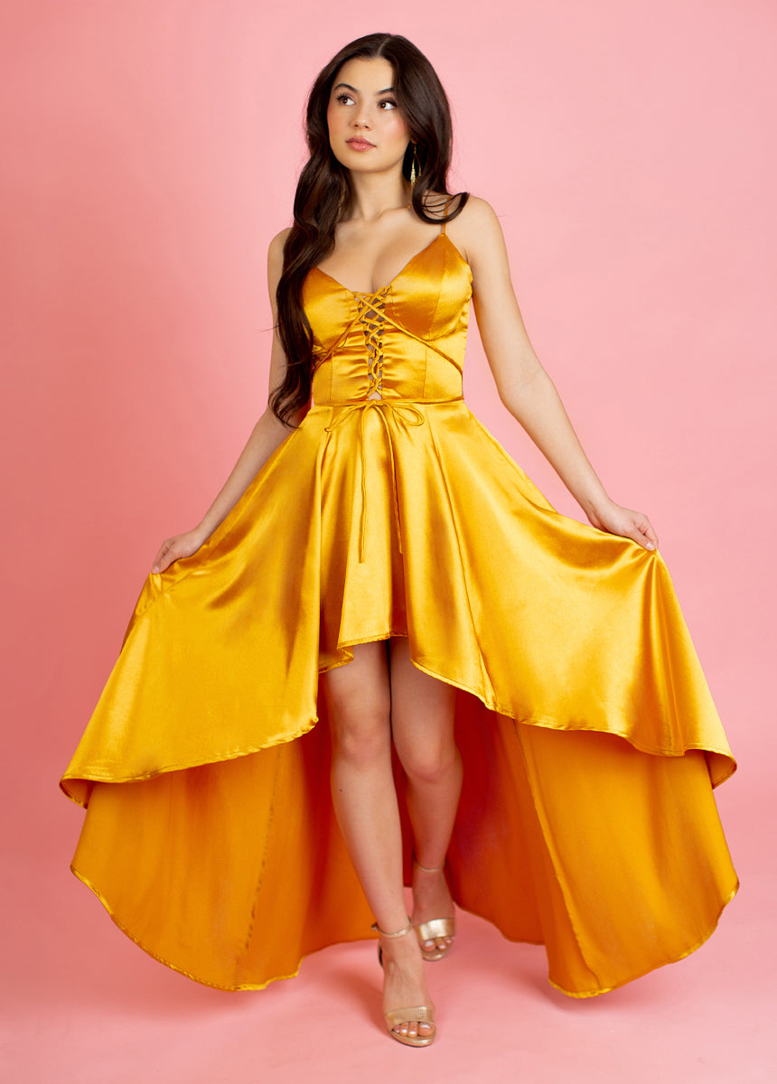 Shelly Dress in Mustard