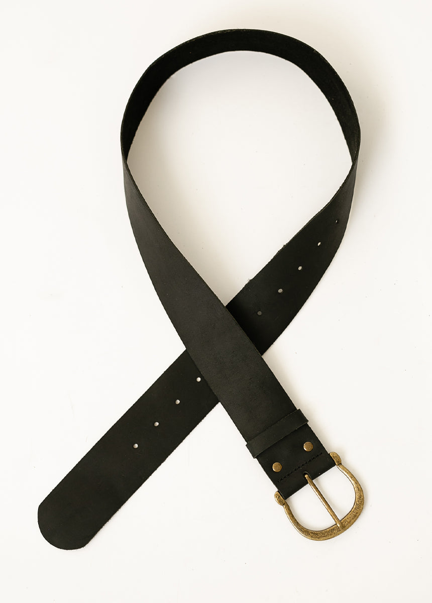 Zosi Leather Belt in Black
