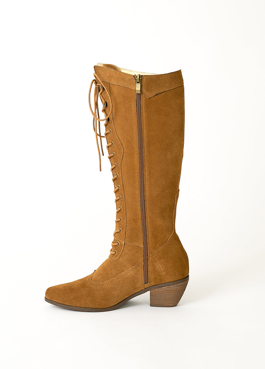 Arlin Leather Boot in Distressed Nutmeg