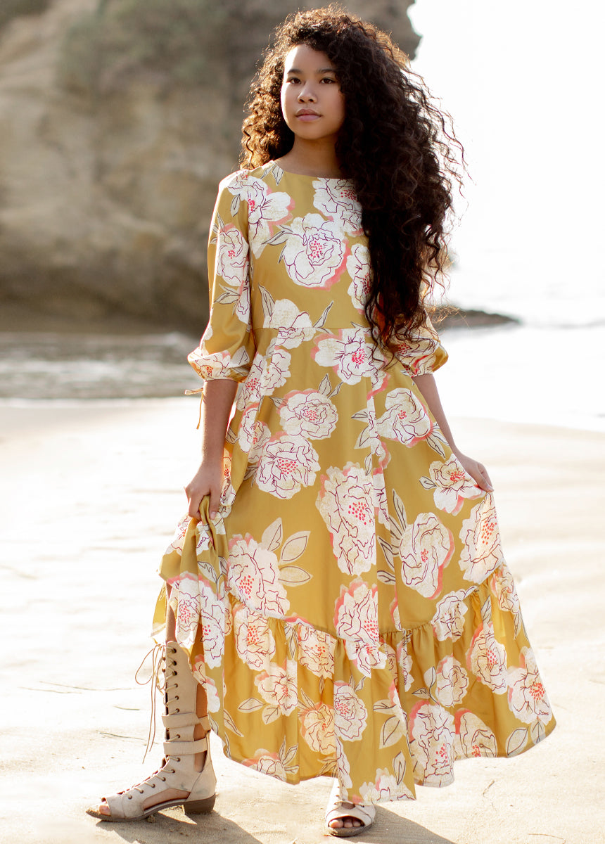 Adelina Dress in Saffron Floral